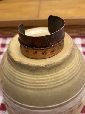 Handcrafted Artisan Copper Cuff Bracelet - Rustic Brown Copper